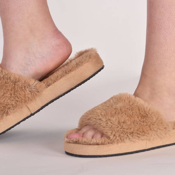 Lords & Lilies Dames nachtmode overig Lords & Lilies pantoffels camel