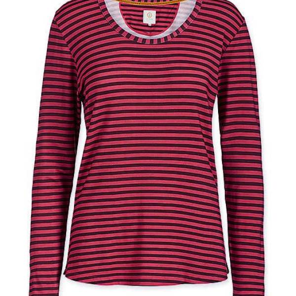 PIP Studio Dames nachtmode overig PIP Studio trixy t-shirt fusion stripe red rood